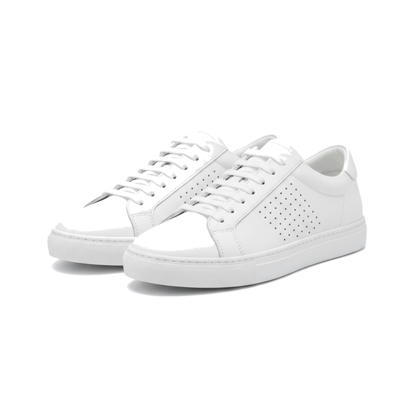 Maison Vire Perforated leather low-top sneakers