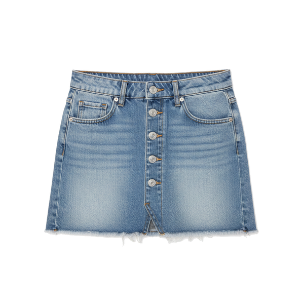 Indigo Row Washed denim mini skirt